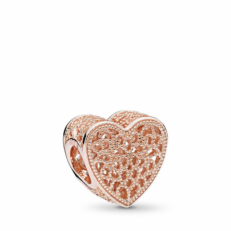 Pandora Filigree & Beaded Heart Charm Egypt PY3956821